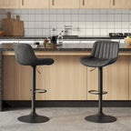 Sgabelli da Bar Girevoli in Similpelle, Set da 2, Opzioni Multicolore, Altezza Regolabile