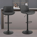 Sgabelli da Bar Girevoli in Similpelle, Set da 2, Opzioni Multicolore, Altezza Regolabile