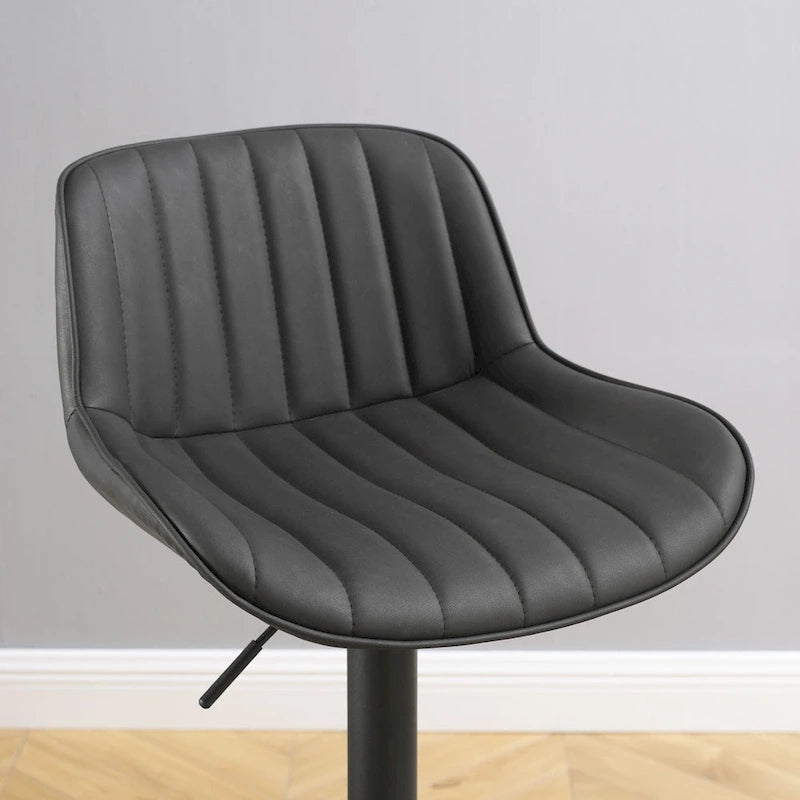 Sgabelli da Bar Girevoli in Similpelle, Set da 2, Opzioni Multicolore, Altezza Regolabile