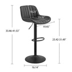 Sgabelli da Bar Girevoli in Similpelle, Set da 2, Opzioni Multicolore, Altezza Regolabile