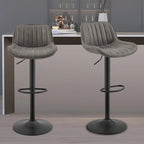 Sgabelli da Bar Girevoli in Similpelle, Set da 2, Opzioni Multicolore, Altezza Regolabile