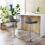 Sgabelli da Bar Girevoli in Similpelle, Set da 2, Opzioni Multicolore, Altezza Regolabile
