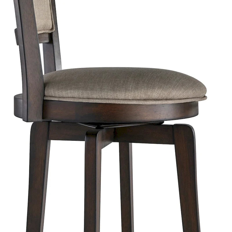 Sgabello da bancone girevole in stile Country francese, grigio invecchiato / marrone rustico / bianco invecchiato, 1 seduta