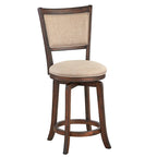 Sgabello da bancone girevole in stile Country francese, grigio invecchiato / marrone rustico / bianco invecchiato, 1 seduta