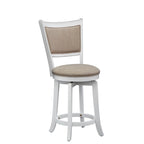 Sgabello da bancone girevole in stile Country francese, grigio invecchiato / marrone rustico / bianco invecchiato, 1 seduta