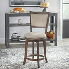 Sgabello da bancone girevole in stile Country francese, grigio invecchiato / marrone rustico / bianco invecchiato, 1 seduta