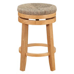 Sgabello da bancone girevole bianco sporco/naturale, set da 2