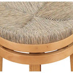 Sgabello da bancone girevole bianco sporco/naturale, set da 2