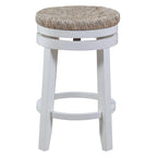 Sgabello da bancone girevole bianco sporco/naturale, set da 2