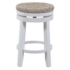 Sgabello da bancone girevole bianco sporco/naturale, set da 2