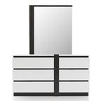 Conjira Contemporary White 2-piece 6-Drawer Wood Dresser and Mirror Set by Furniture of America