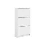 Scarpiera scandinava a 3 cassetti in nero opaco/bianco/grigio opaco, montaggio per 1 persona