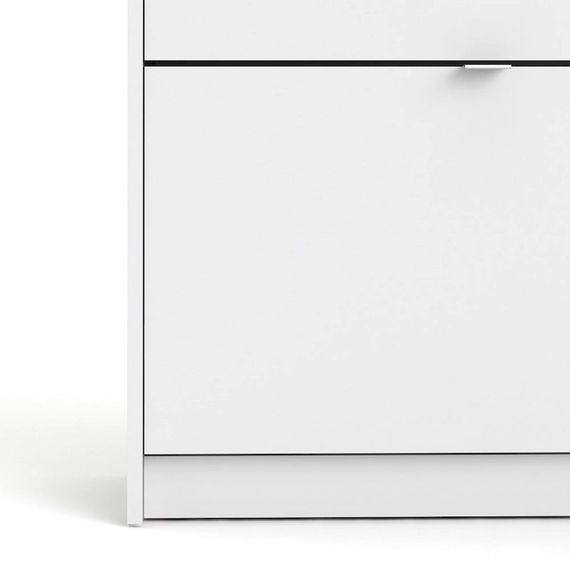 Scarpiera scandinava a 3 cassetti in nero opaco/bianco/grigio opaco, montaggio per 1 persona