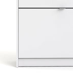 Scarpiera scandinava a 3 cassetti in nero opaco/bianco/grigio opaco, montaggio per 1 persona