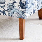 Poltrona singola in tessuto con motivo Paisley blu