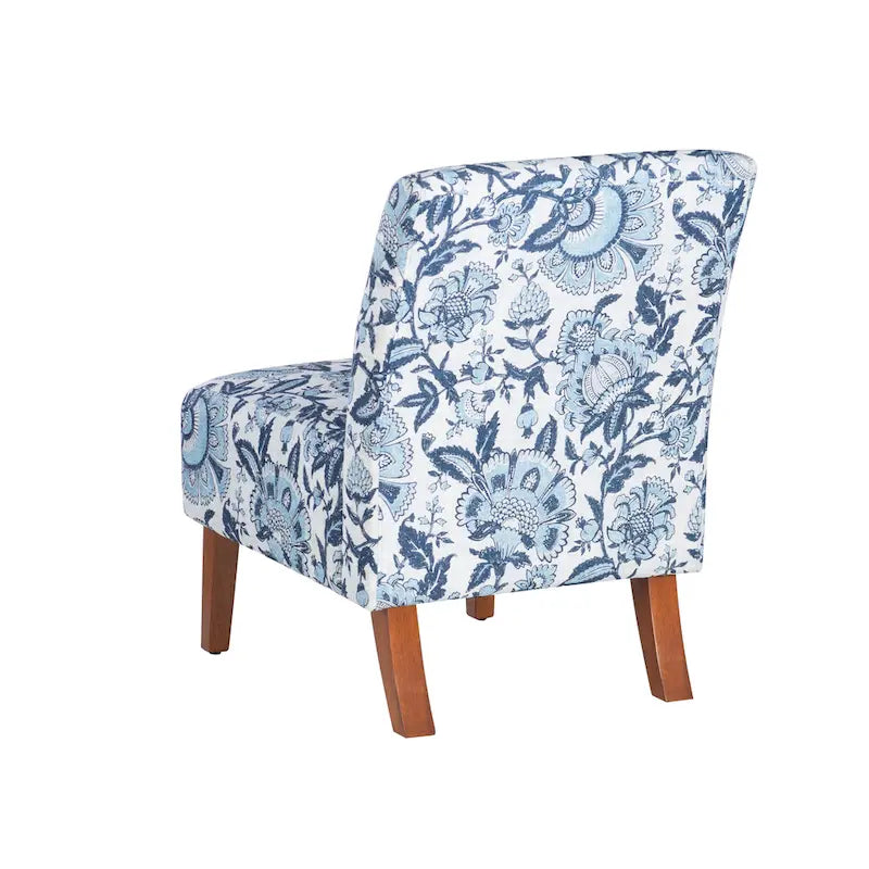 Poltrona singola in tessuto con motivo Paisley blu