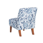 Poltrona singola in tessuto con motivo Paisley blu