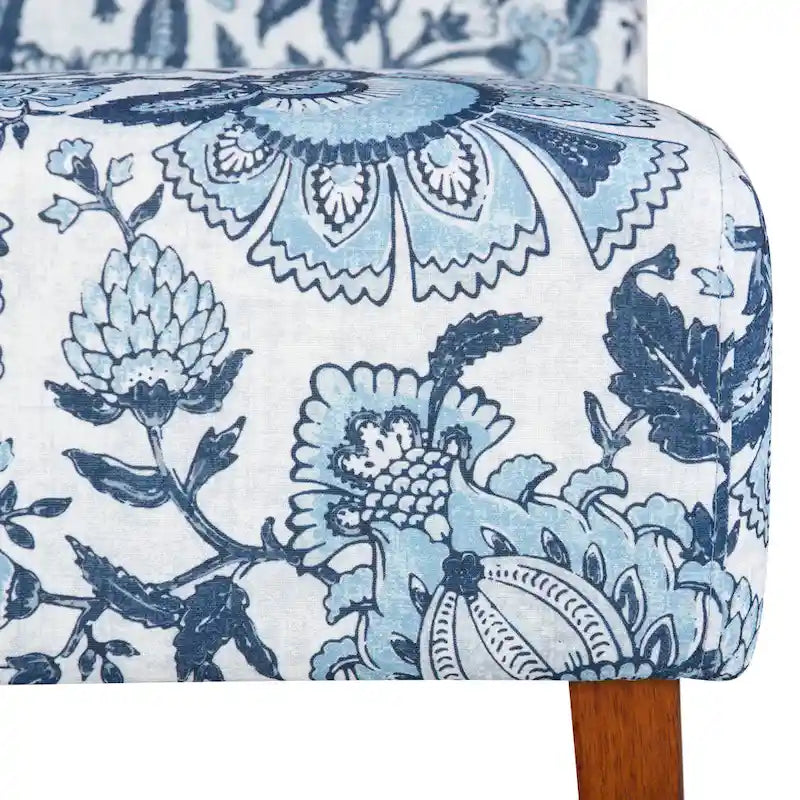 Poltrona singola in tessuto con motivo Paisley blu