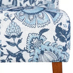 Poltrona singola in tessuto con motivo Paisley blu