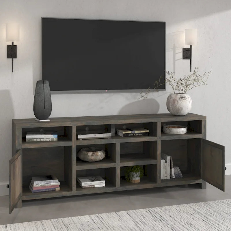 Mobile TV Consolle in stile rustico Barnwood, adatto per TV fino a 95"