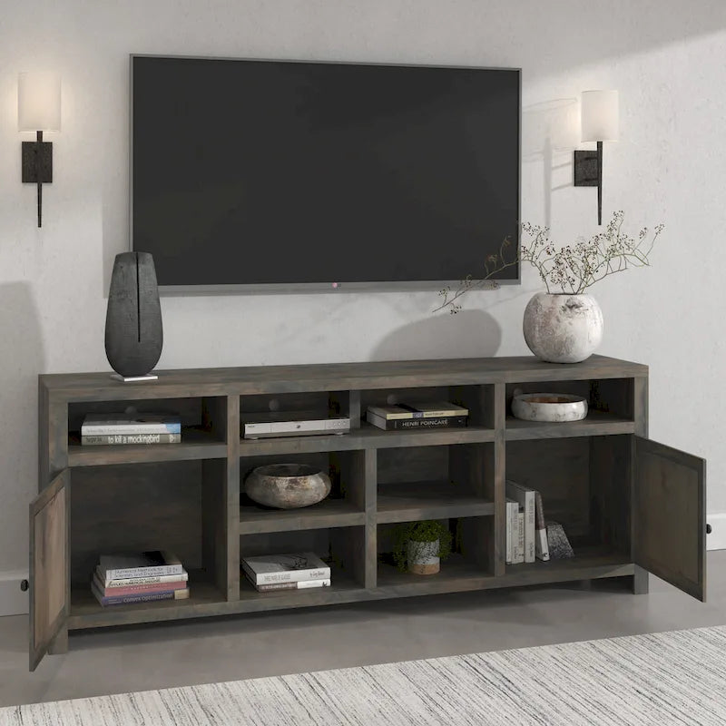 Mobile TV Consolle in stile rustico Barnwood, adatto per TV fino a 95"