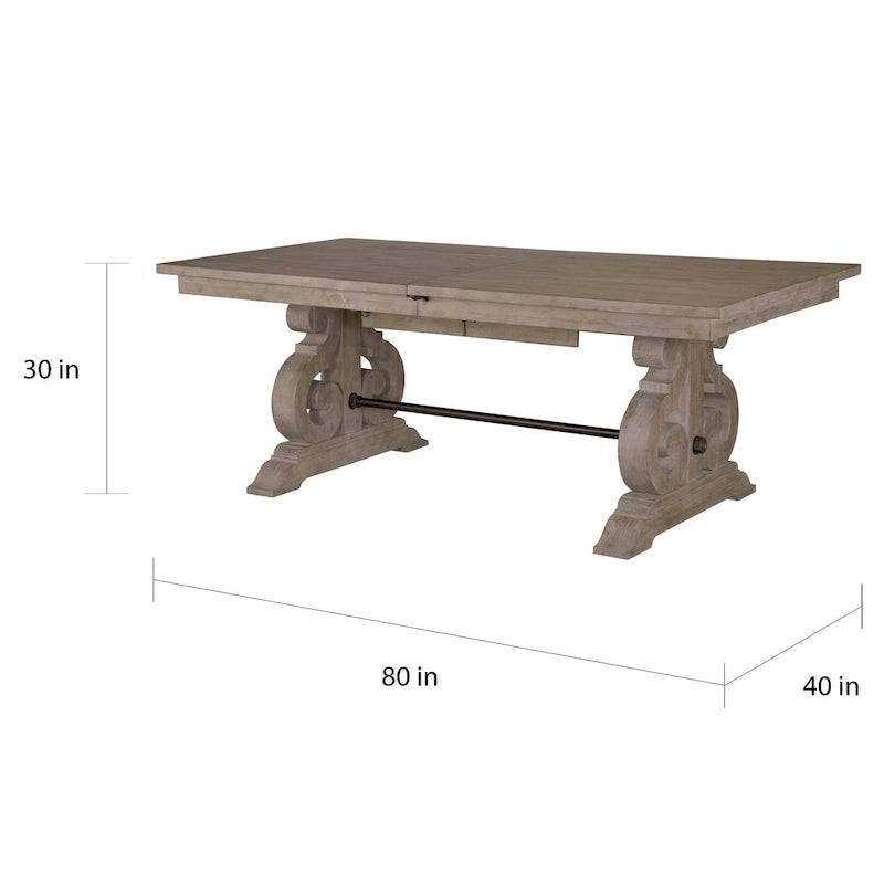 Tavolo da Pranzo Allungabile Dove Tail Grey, Posti a Sedere fino a 10