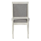 Set da pranzo 7 posti in marmo grigio e bianco anticato