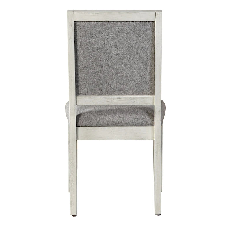 Set da pranzo 7 posti in marmo grigio e bianco anticato