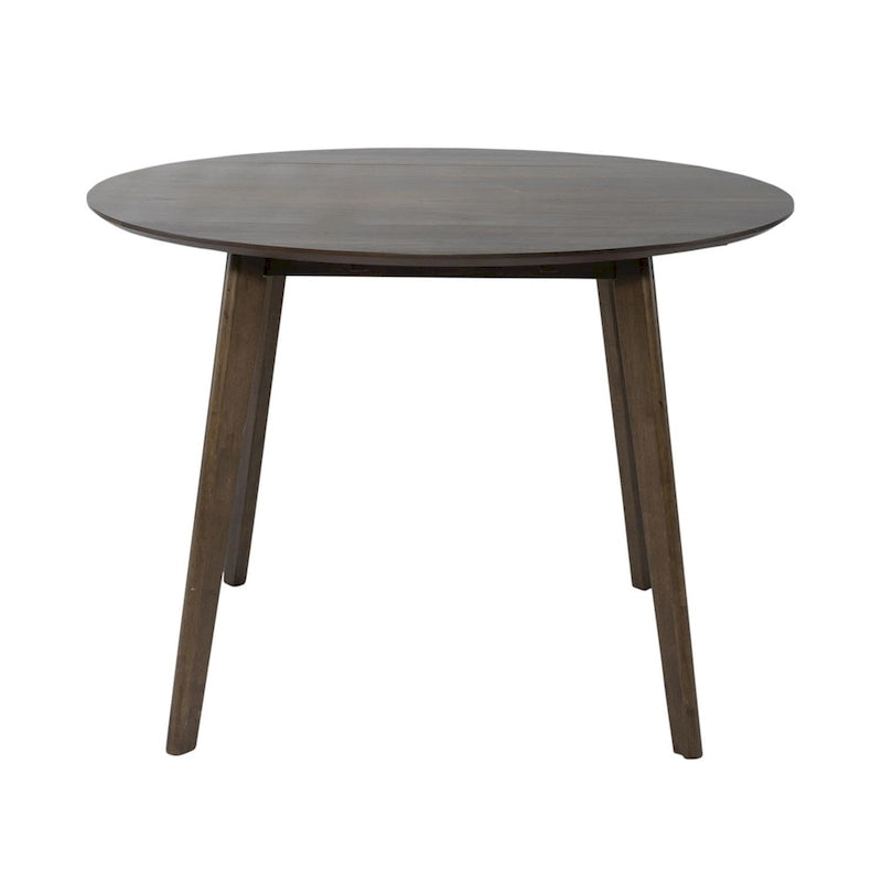 Set da pranzo a ribalta in 3 pezzi in noce per 2 persone – Finitura satinata, sedie imbottite blu