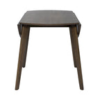Set da pranzo a ribalta in 3 pezzi in noce per 2 persone – Finitura satinata, sedie imbottite blu