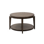 Tavolino ovale Espresso Stone con piano in legno