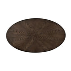 Tavolino ovale Espresso Stone con piano in legno