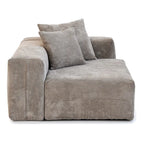 Divano componibile a 2 posti in velluto a coste – Nero / Marrone chiaro / Beige