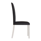 Sedia da pranzo moderna nera/marrone, stile schienale alto, set da 6