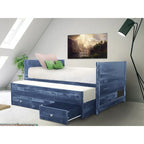 Letto singolo multicolore con rotelle e 3 cassetti, per 2 persone