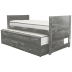 Letto singolo multicolore con rotelle e 3 cassetti, per 2 persone