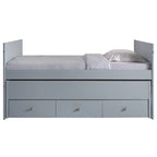 Letto singolo multicolore con rotelle e 3 cassetti, per 2 persone