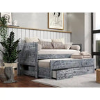 Letto singolo multicolore con rotelle e 3 cassetti, per 2 persone