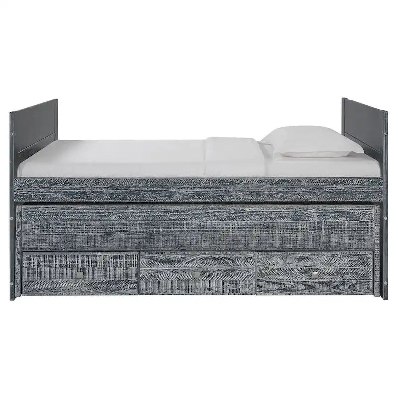 Letto singolo multicolore con rotelle e 3 cassetti, per 2 persone