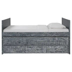 Letto singolo multicolore con rotelle e 3 cassetti, per 2 persone