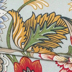 Poggiapiedi Tufted floreale, ricamato / beige / multi / verde lime, singolo