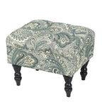 Poggiapiedi Tufted floreale, ricamato / beige / multi / verde lime, singolo