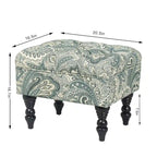 Poggiapiedi Tufted floreale, ricamato / beige / multi / verde lime, singolo