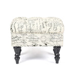 Poggiapiedi Tufted floreale, ricamato / beige / multi / verde lime, singolo