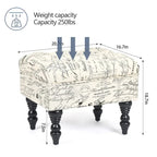 Poggiapiedi Tufted floreale, ricamato / beige / multi / verde lime, singolo