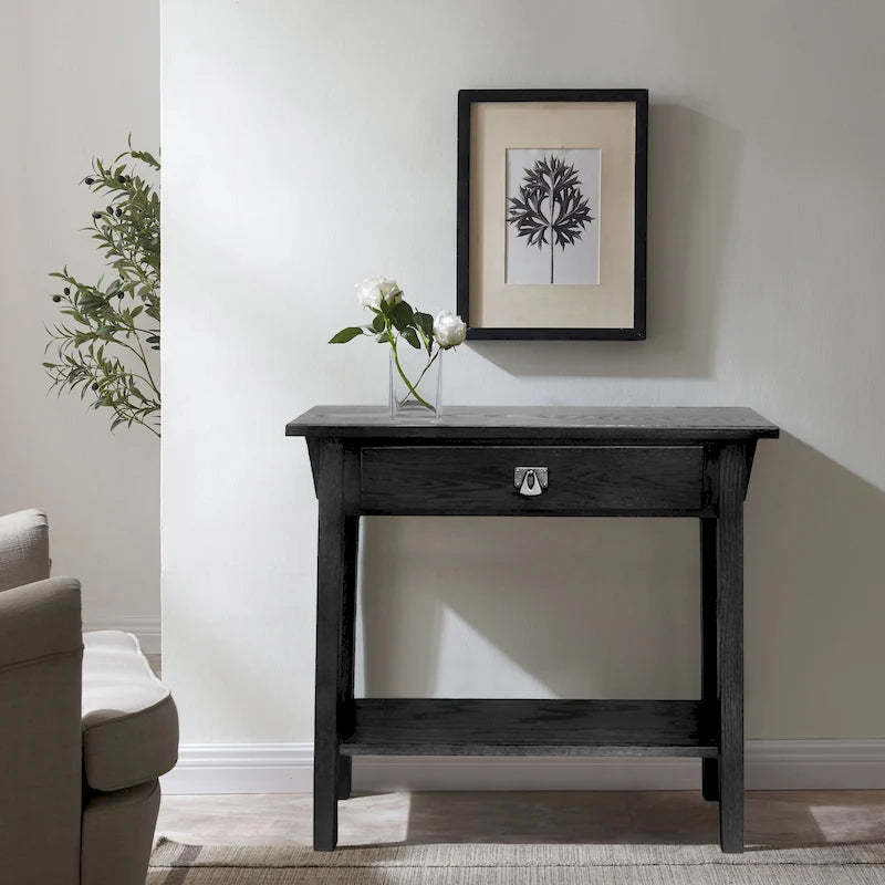 Tavolino console Slate/Russet Mission – Legno massiccio, montaggio in 1 persona