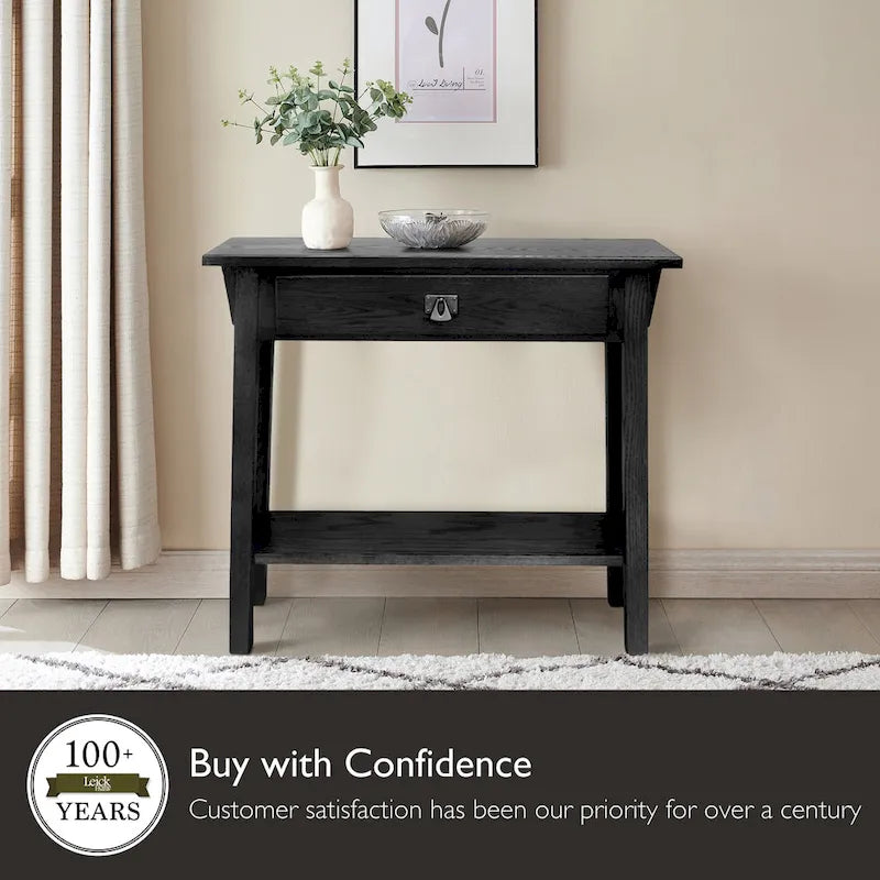 Tavolino console Slate/Russet Mission – Legno massiccio, montaggio in 1 persona
