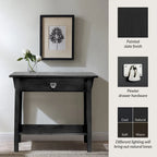 Tavolino console Slate/Russet Mission – Legno massiccio, montaggio in 1 persona