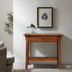 Tavolino console Slate/Russet Mission – Legno massiccio, montaggio in 1 persona
