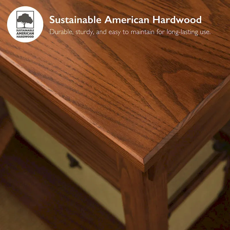 Tavolino console Slate/Russet Mission – Legno massiccio, montaggio in 1 persona